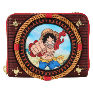 One Piece Luffy Compass Zip Around Wallet