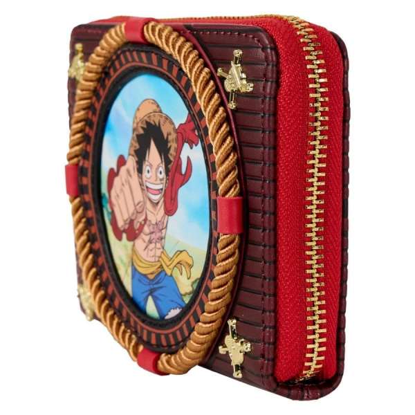 One Piece Luffy Compass Zip Around Wallet