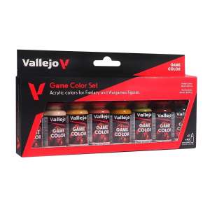 Vallejo Game Colour Skin Tone Set – 8 Acrylic Paints for Miniatures