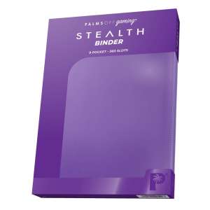 Palms Off Gaming - STEALTH 9 Pocket Zip Trading Card Binder - Purple