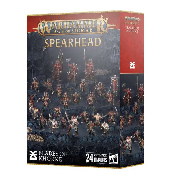 Warhammer Age of Sigmar Spearhead Blades of Khorne starter set box contents