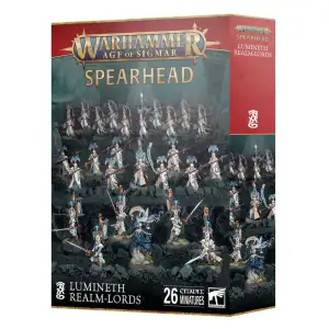 Warhammer Age of Sigmar Spearhead Lumineth Realm-Lords starter set box contents