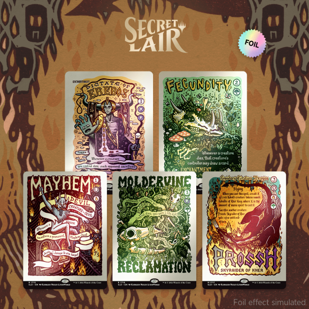 Magic The Gathering Secret Lair Prints of Darkness Rainbow Foil sealed box