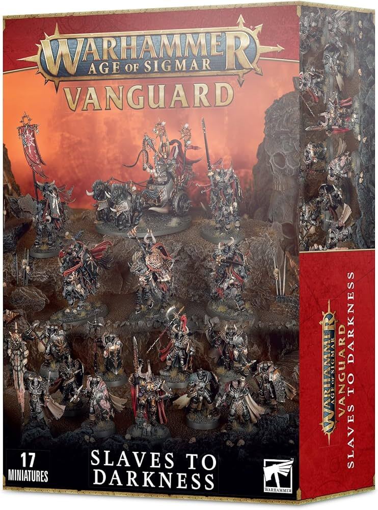 Warhammer Age of Sigmar Spearhead Slaves to Darkness starter set box contents