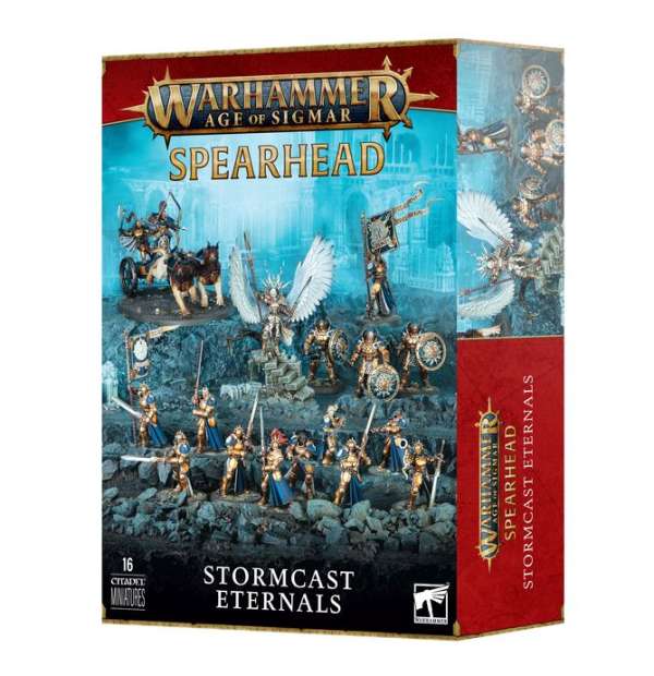 Warhammer Age of Sigmar Spearhead Stormcast Eternals starter set box contents