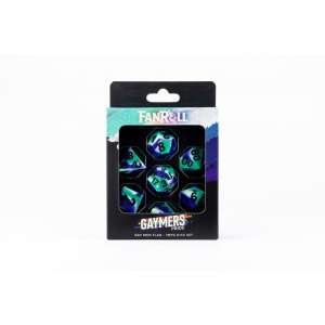 Fanroll: 16mm Pride Sharp Edge Silicone Rubber Poly Dice Set: Gay Men