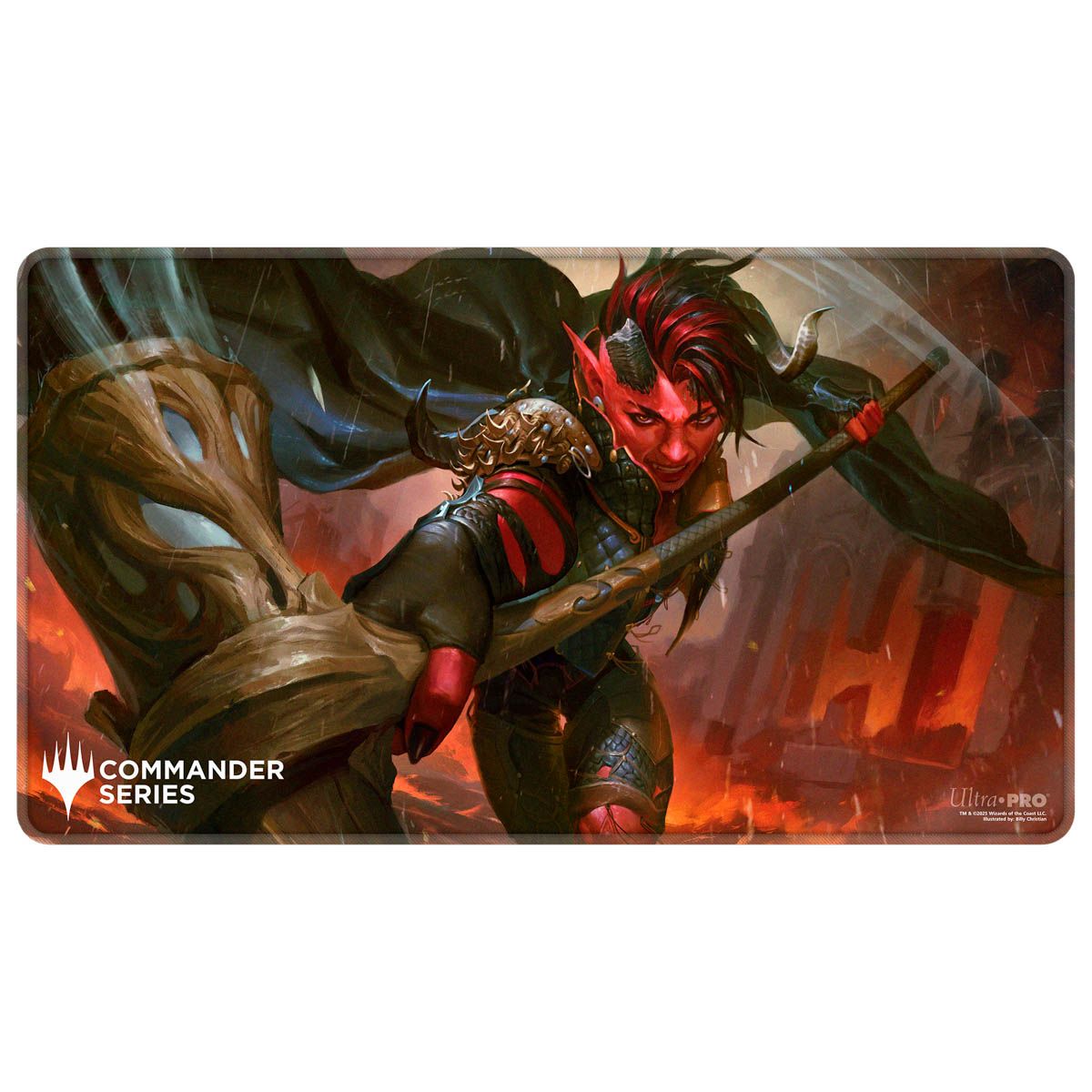 Ultra Pro UP38782 Commander Series Karlach stitched playmat for Magic the Gathering