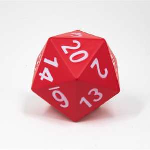 Red Foam D20 Dice – large 20-sided die