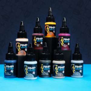 Monument Pro Acryl Atomic Mass Cosmic Paint Set #1 box with 9 paint bottles