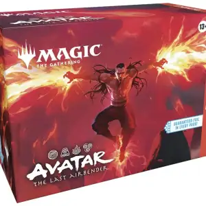 Magic: The Gathering Avatar Bundle content including boosters, promo, lands, and accessories