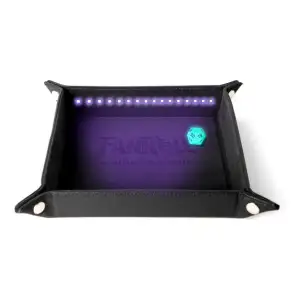 FanRoll Shadow Light Blacklight Dice Tray with UV-reactive d20