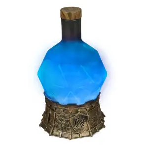 ENHANCE Sorcerer’s Potion Light Blue swirling elixir lamp with d20 bottle