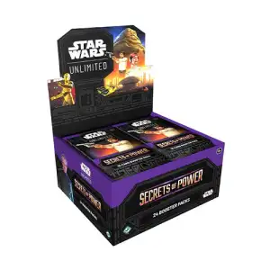 Star Wars Unlimited Secrets of Power Booster Box containing 24 sealed packs