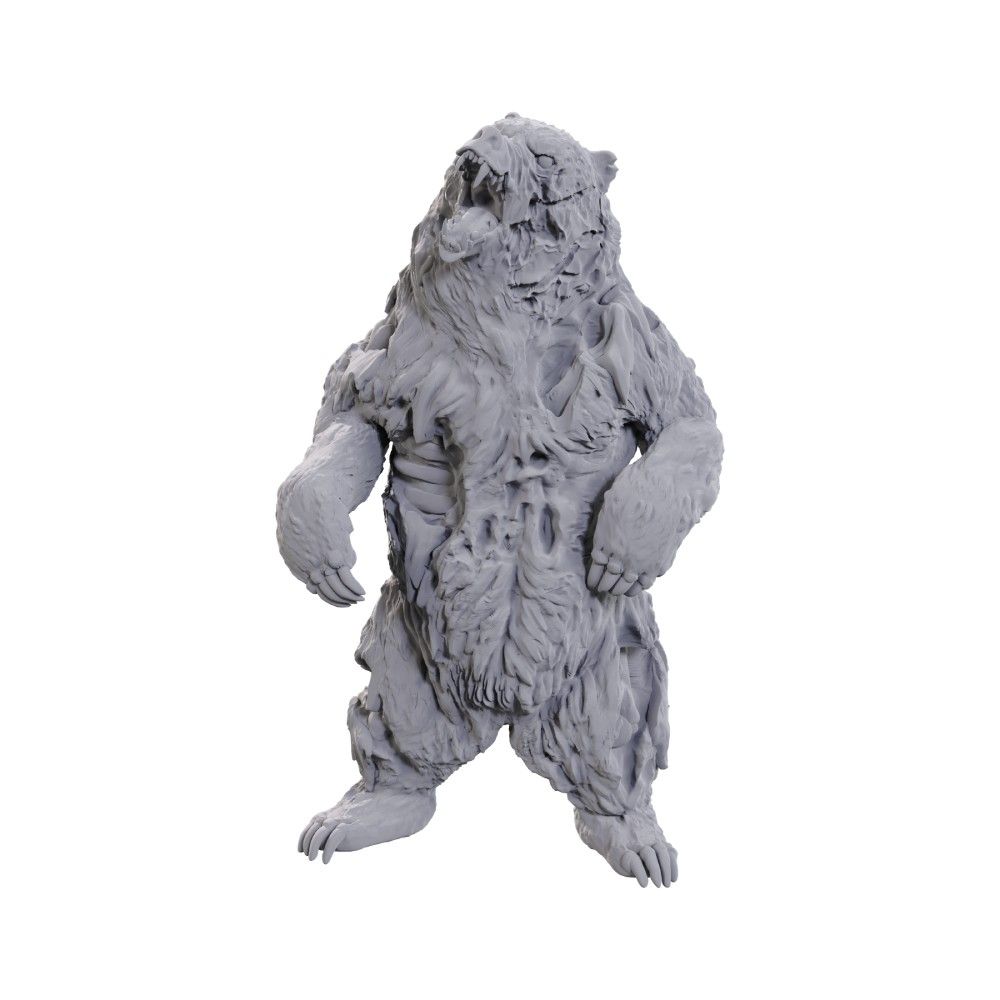 WizKids Deep Cuts Miniatures Zombie Grizzly Bear unpainted figure