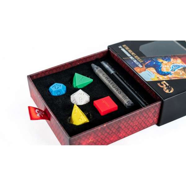 Fanroll D&D 50th Anniversary Vintage Dice Set with classic styling