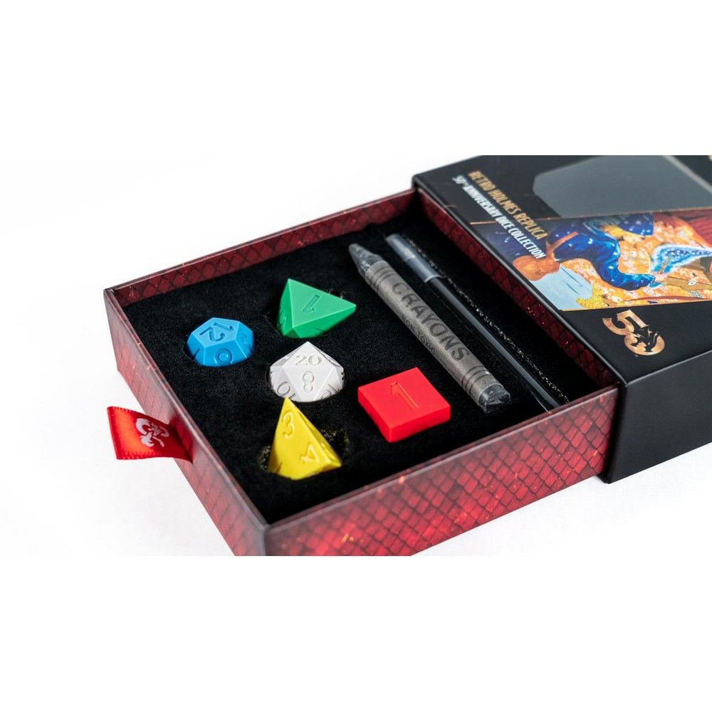 Fanroll D&D 50th Anniversary Vintage Dice Set with classic styling