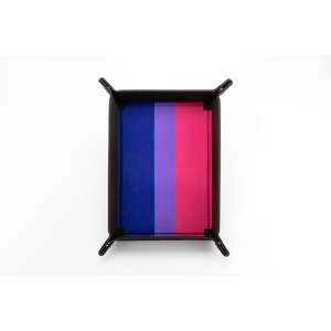 Fanroll Pride Fold Up Velvet Dice Tray Bisexual colours pink purple blue