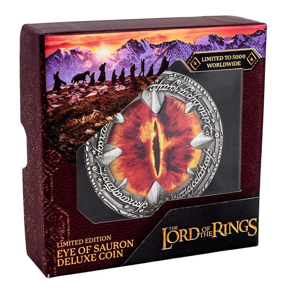 Lord of the Rings Eye of Sauron Deluxe Coin collectible metal replica