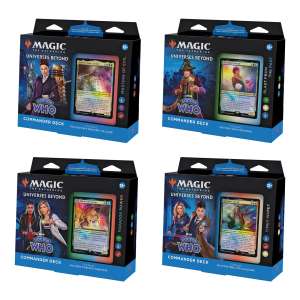 Magic the Gathering Doctor Who Commander Decks collection of 4 sealed preconstructed decks