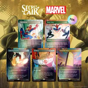 Magic the Gathering Secret Lair Spider-Man Heroic Deeds Rainbow Foil Edition