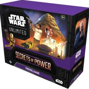 Star Wars Unlimited Secrets of Power Prerelease Kit contents including boosters and promo cards