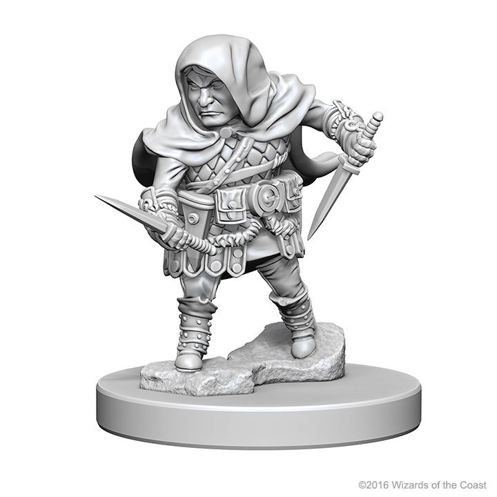 D&D Nolzur’s unpainted Halfling Male Rogue miniature