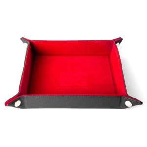Fanroll: Fold Up Velvet Dice Tray w/ PU Leather Backing: Red