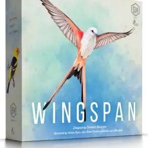 Wingspan board game box featuring illustrated birds
