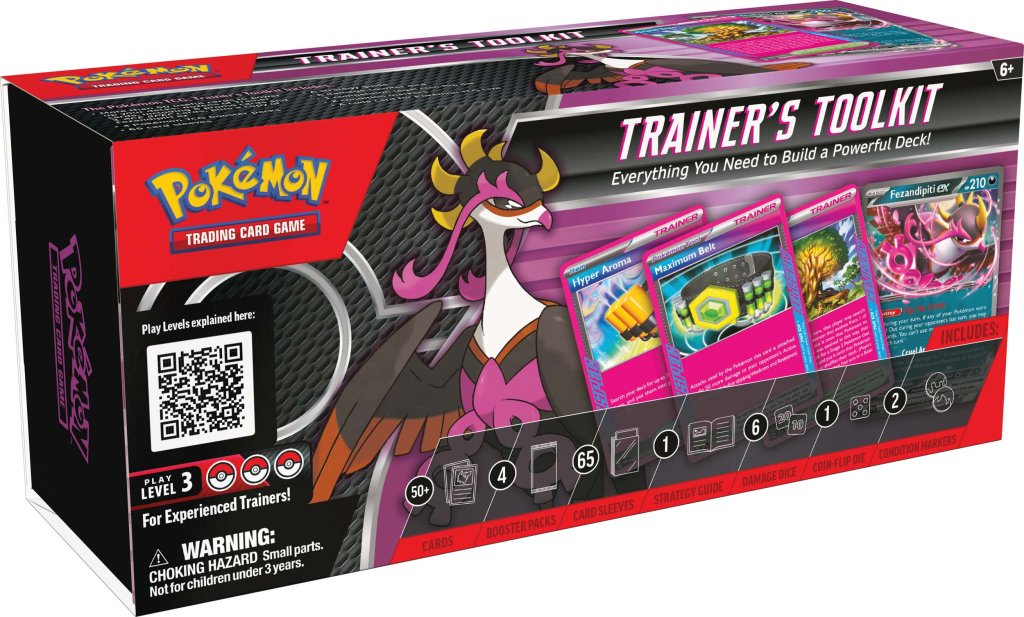 Pokémon TCG Trainer’s Toolkit containing cards, sleeves, and accessories