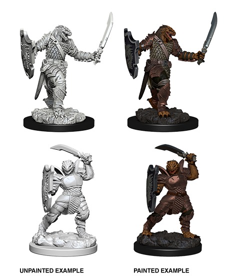 D&D Nolzur’s unpainted Dragonborn Female Paladin miniature