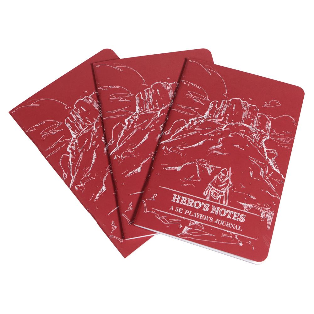 1985 Games Hero’s Journal Red edition RPG notebook