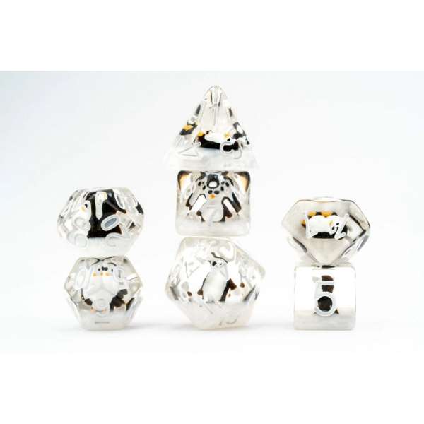 FanRoll Penguin Dice 16mm Resin Poly Dice Set