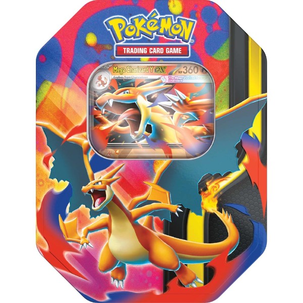 Pokémon TCG Mega Charizard ex Tin assorted designs