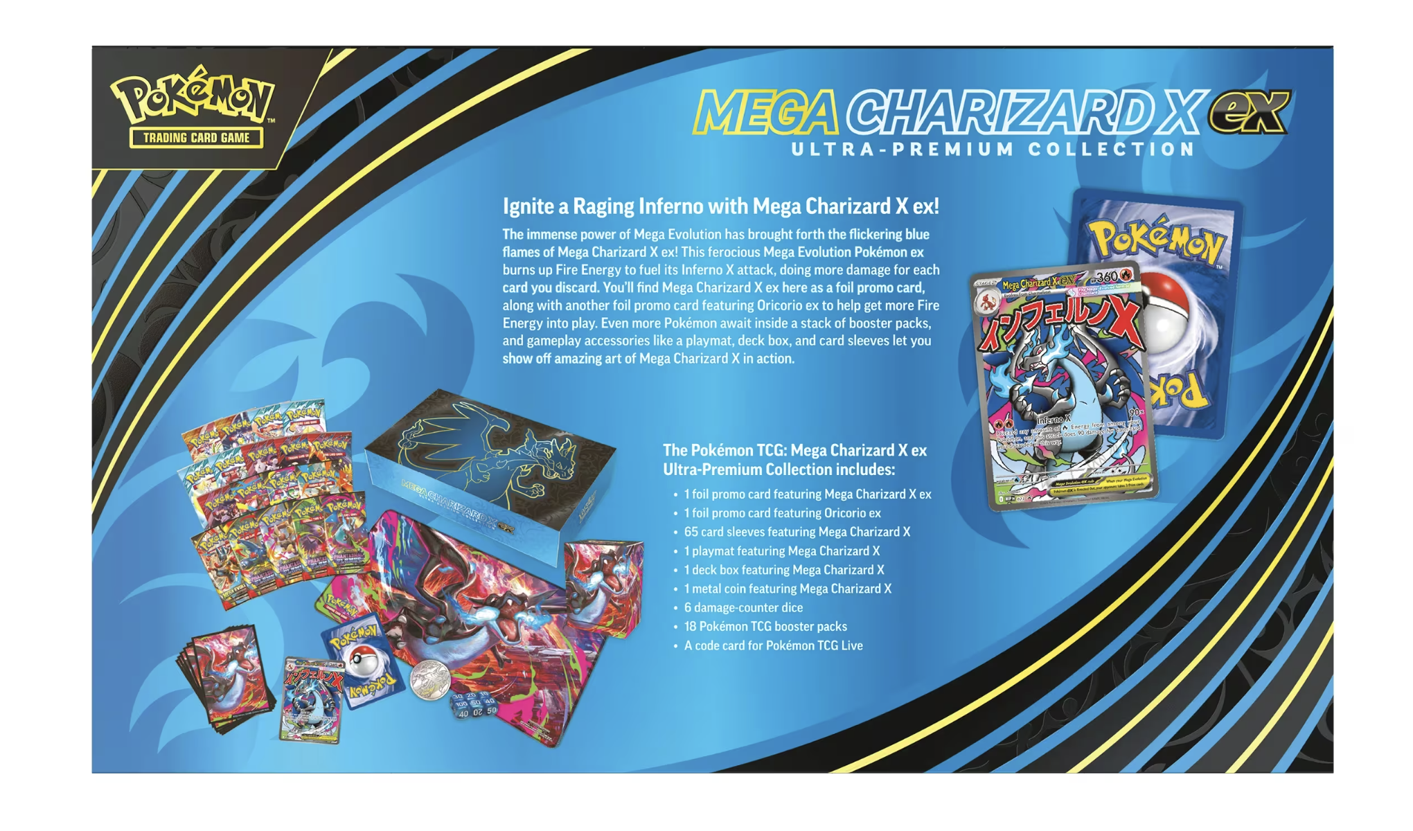 Pokémon Trading Card Game Mega Charizard X ex Ultra-Premium Collection