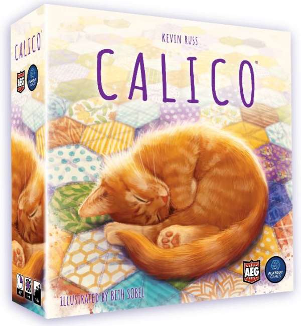 Calico board game box and components