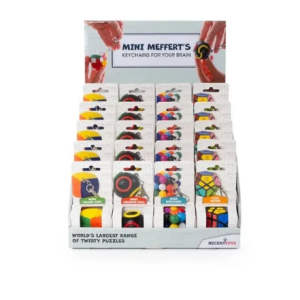Building on the enormous global success of Meffert’s Puzzles, we are excited to release 4 unique Mini Meffert’s Keychains: Each Mini rotates with the same smoothness as their big brothers and sisters, and they are beautifully packaged in fully transparent blisters. The must - have impulse buys for the 4th quarter!