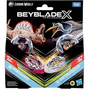 Beyblade X Jurassic Park Spinosaurus vs Quetzalcoatlus battle set