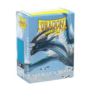 Dragon Shield Matte Dual Sky Blue and Silver card sleeves