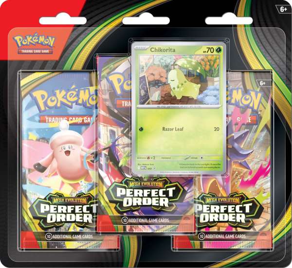 Pokémon TCG Mega Evolutions Perfect Order 3 booster blister sealed