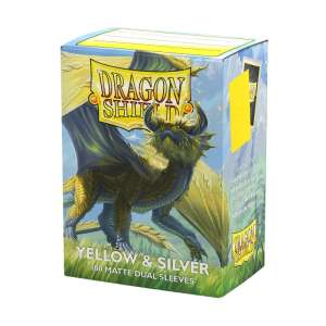 Dragon Shield Matte Dual Yellow and Silver card sleeves