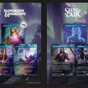 Secret Lair Gale’s Ambition Magic cards featuring Dungeons & Dragons themed artwork