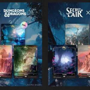 Secret Lair Lands of the Forgotten Realms full land card set featuring Dungeons & Dragons themed Magic lands