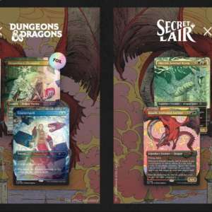Secret Lair Whispers in Candlekeep full card set featuring Dungeons and Dragons themed Magic cards