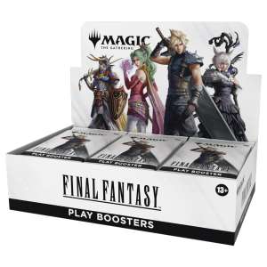 MTG Final Fantasy Play Booster Box sealed display featuring Magic The Gathering crossover set