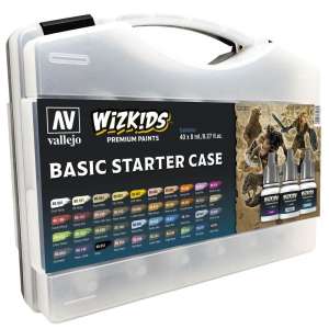 WizKids Premium Paint Set by Vallejo Basic Starter Case miniature painting kit