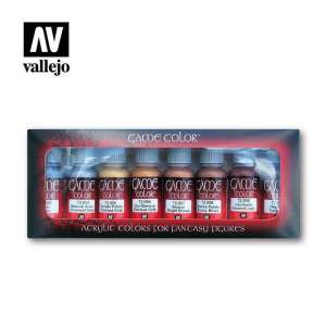 Vallejo Game Colour Metallic 8 Colour Set miniature acrylic paints