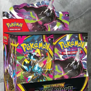 Pokemon Pitch Black Booster Box Mega Evolutions sealed display