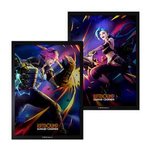 Riftbound League of Legends Vendetta Vi vs Jinx premium card sleeves