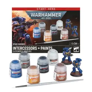 Warhammer - Space Marines: Intercessors + Paints (60-11)