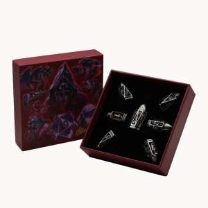 LPG Dice Bullet RPG Set Bloodied Metal